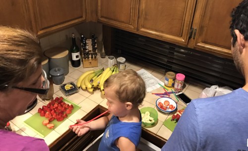 Making Silly Fruit Snakes